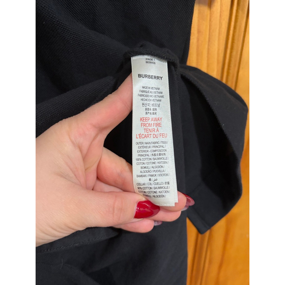 Burberry Girls 6Y Floral Logo Polo Dress Limited Print Black - Picture 5 of 9